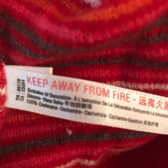 NWT Anthropologie striped crew neck cashmere sweater, size large - Picture 8 of 9